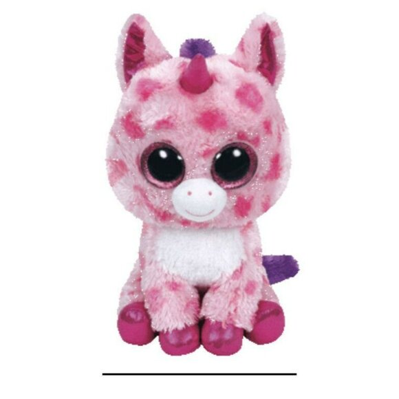 NWT TY beanie Boo Boos Sugar Pie the Unicorn 6" Size Valentines Day Glitter Eyes - Picture 1 of 1